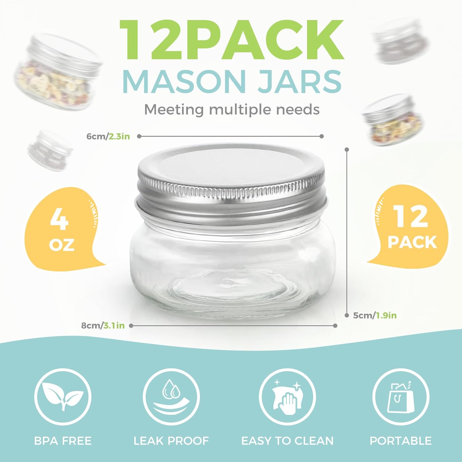 LovoIn Mason Jar Set