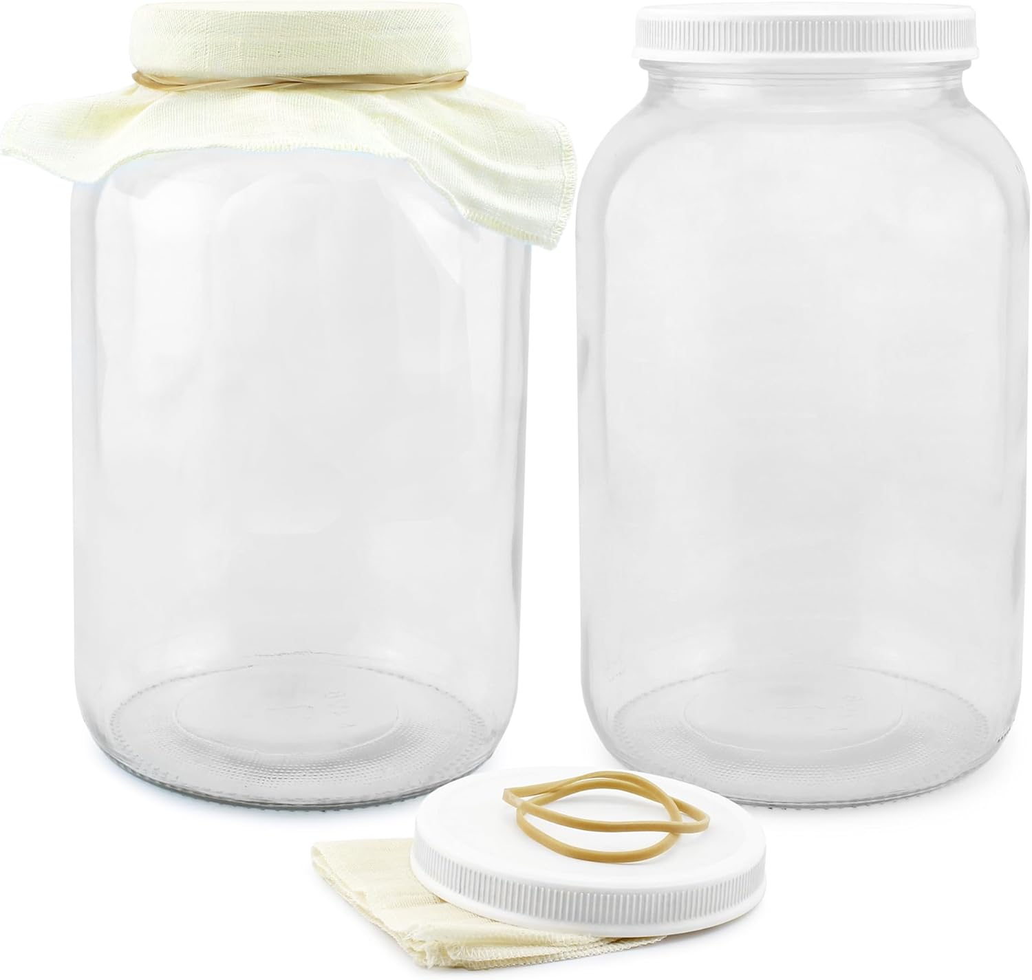 Eco-Friendly Glass Jars with 1 Gallon Covers Lids