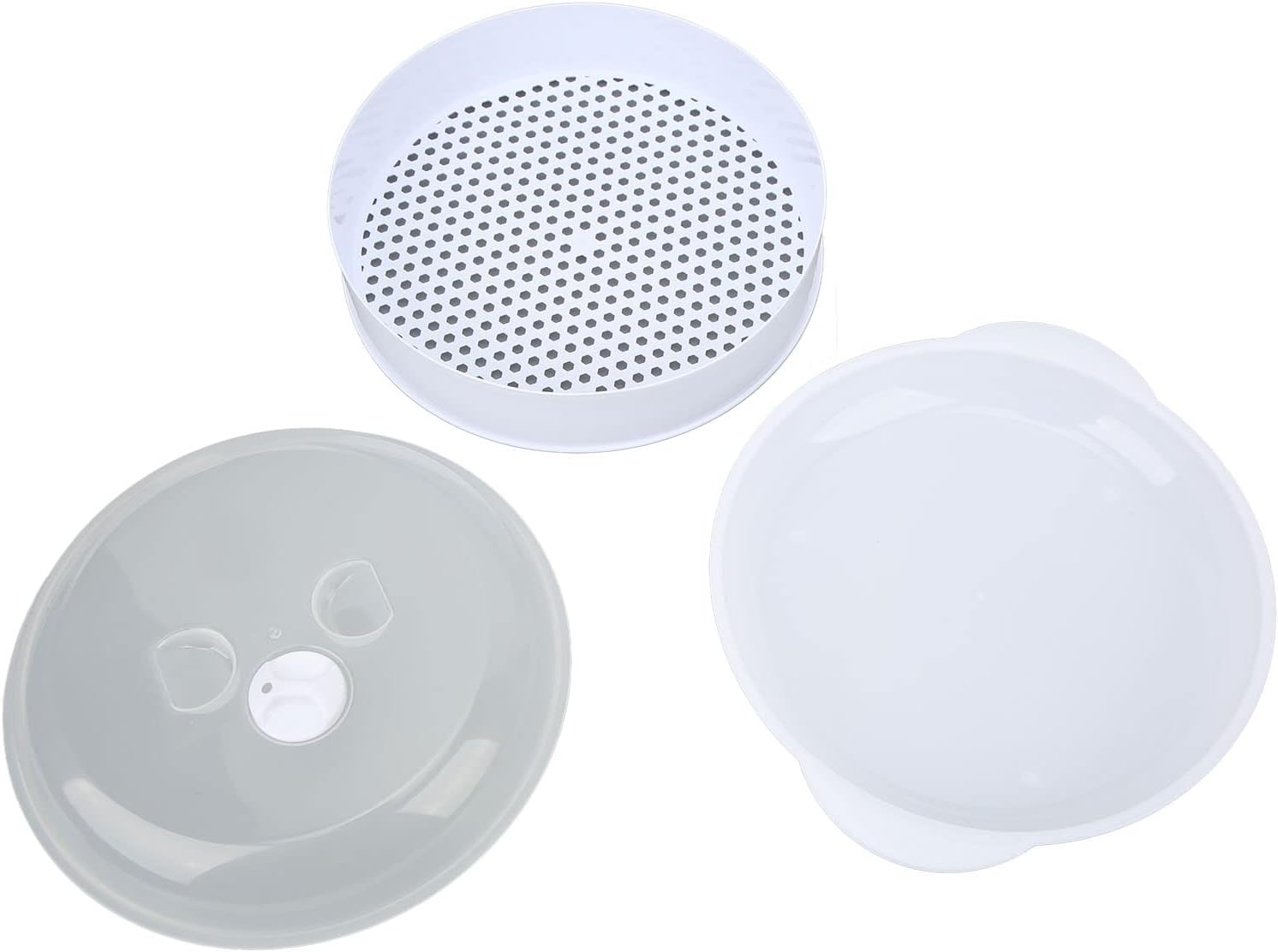 CHEOTIME Microwave Steamers with Lid Handle and Transparent Cover