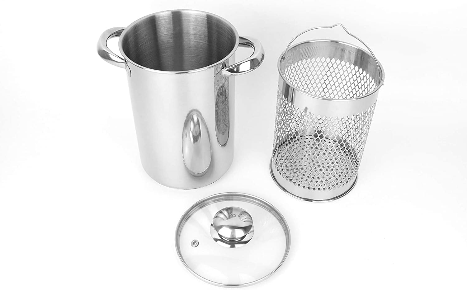 Asparagus Steamer Pot Premium Stainless Steel with Glass Lid
