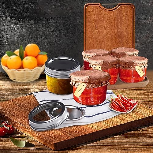 Small Mason Jars 8Pack 4oz Glass Canning Jars with Removable Lids