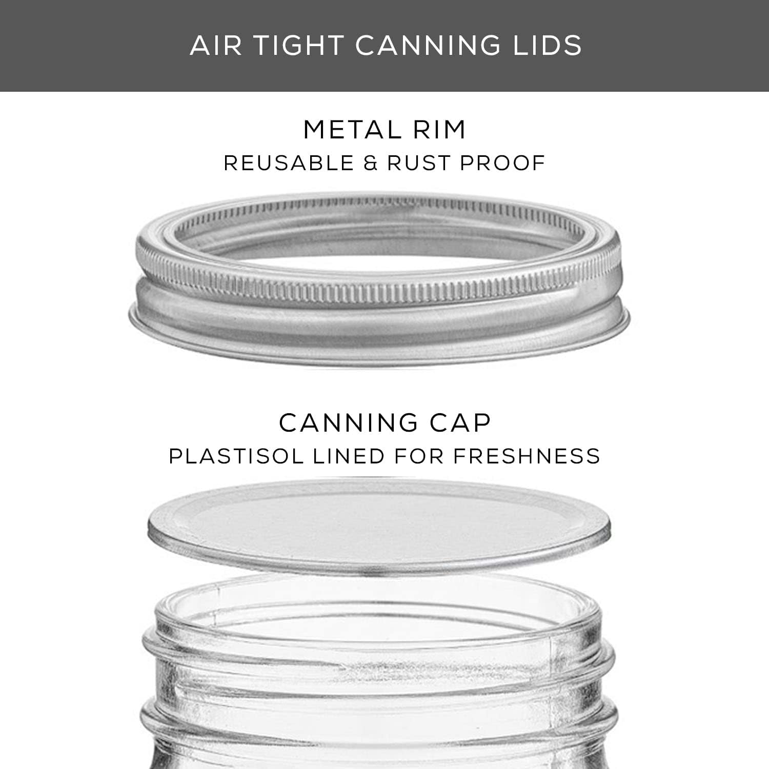 JoyJolt 32 oz Mason Jars with Lids and Labels 6-Pack