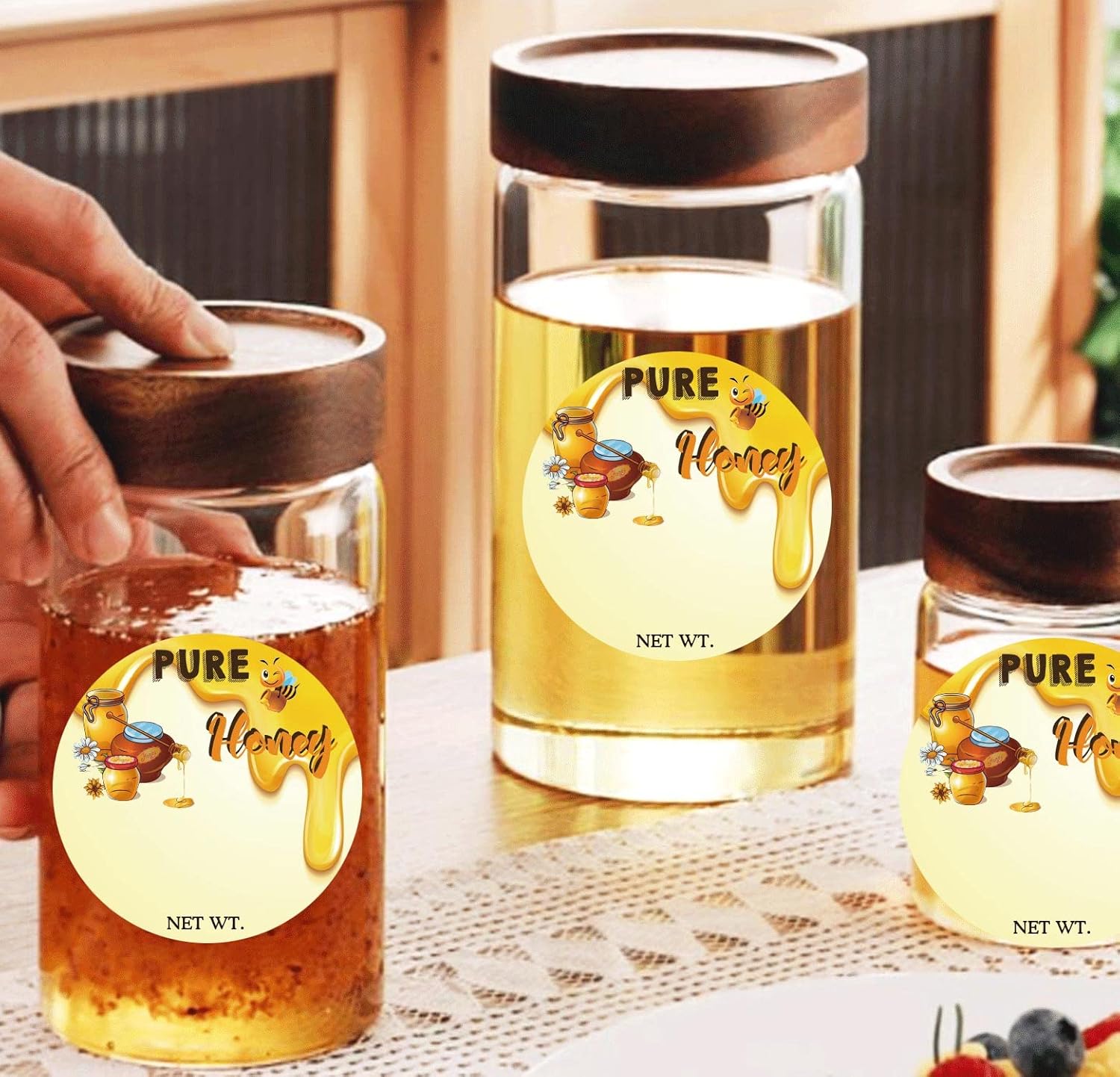15 Inch Honey Bottle Labels 500pcs Per Roll