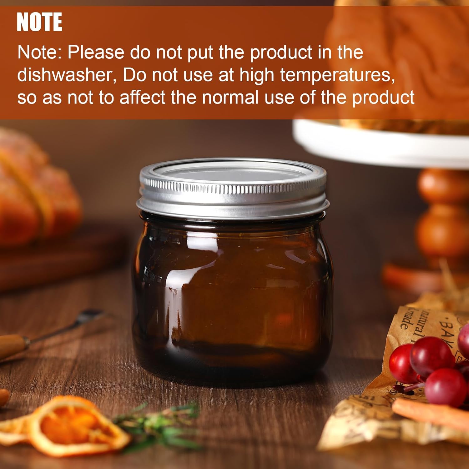 Bokon 8-Piece Glass Mason Jars