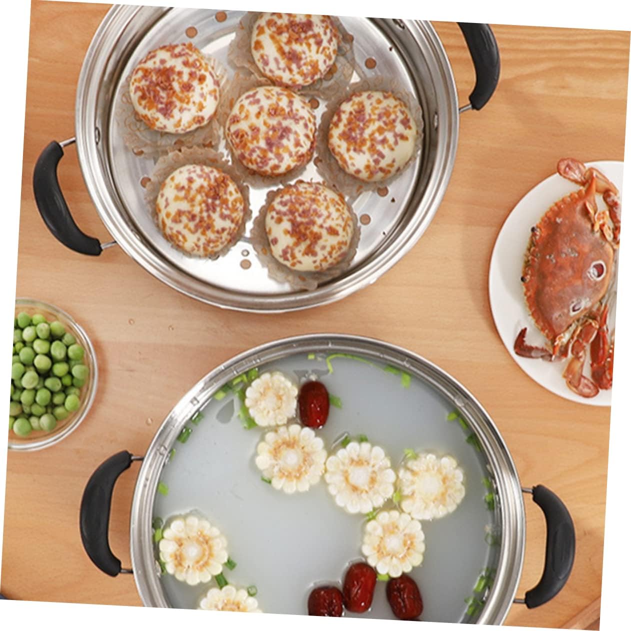 Stainless Steel Steam Cooker 20cm Multi-Purpose pot