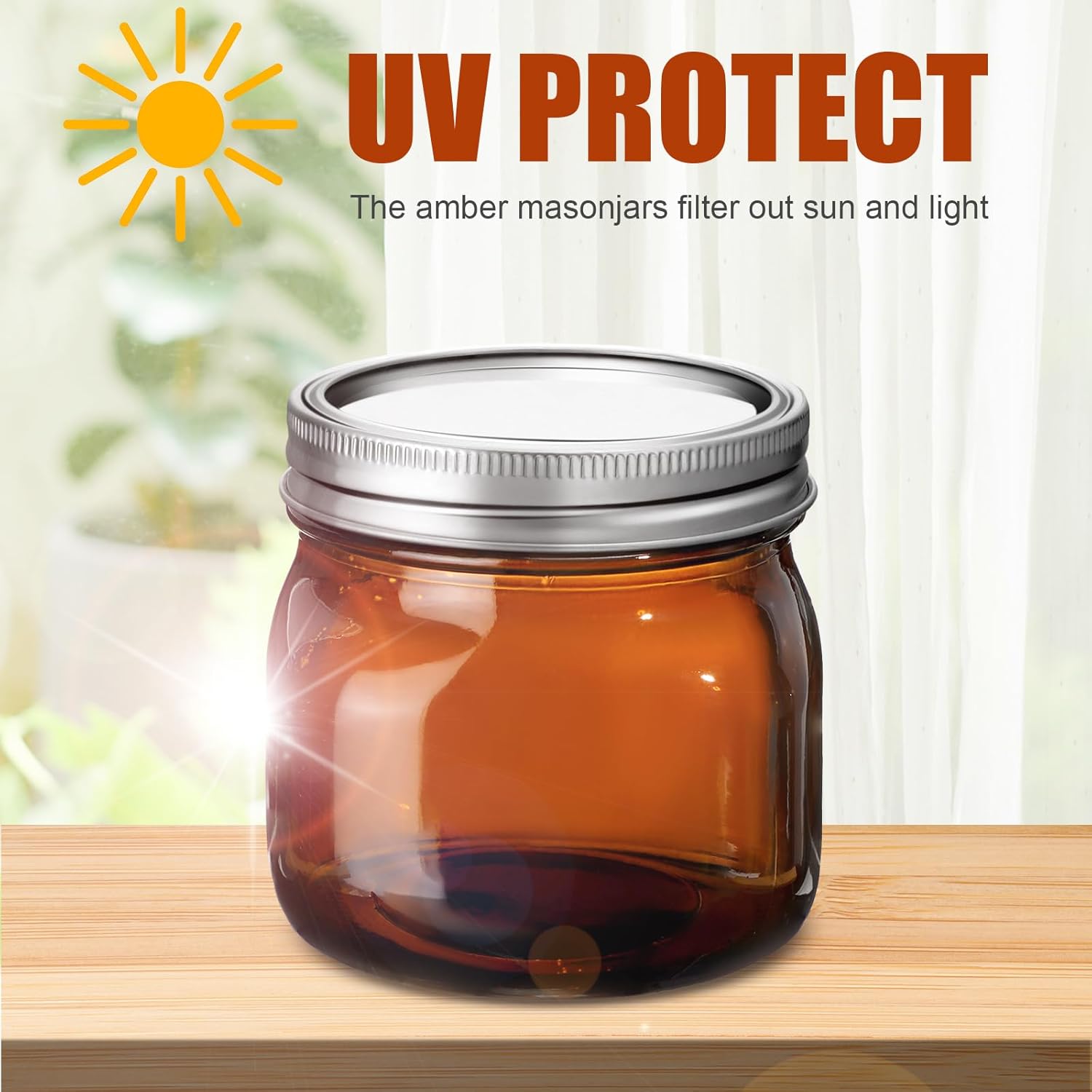 Bokon 8-Piece Glass Mason Jars