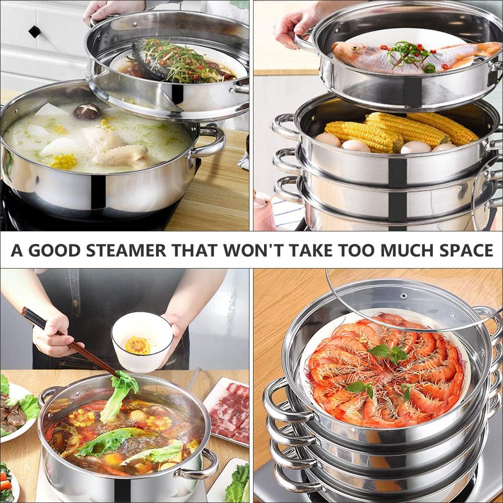 BESTonZON Stainless Steel Steamer Pot