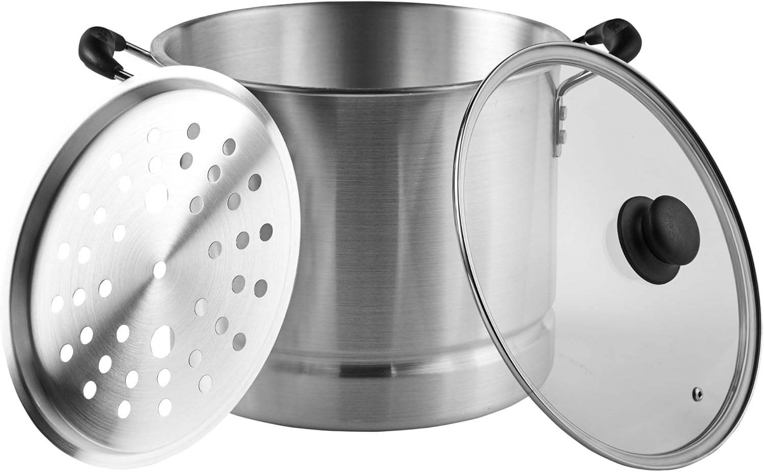 Versatile 20-Quart Steamer with Glass Lid
