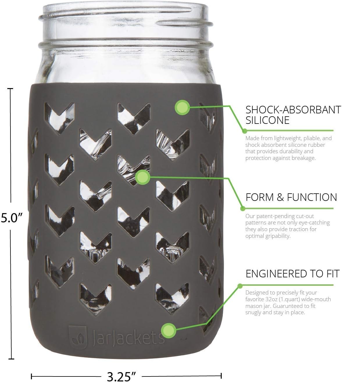 Transfer-Proof Silicone Mason Jar Sleeve