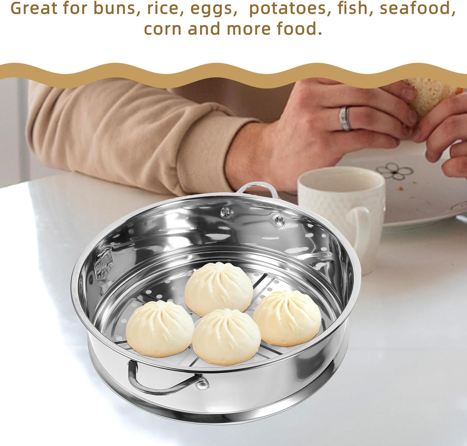 10 Inch Stainless Steel Steamer Basket for Pot