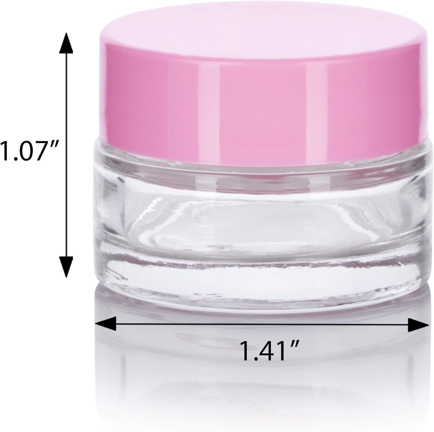 JUVITUS Clear Glass Balm Jars 025 oz 24 Pack