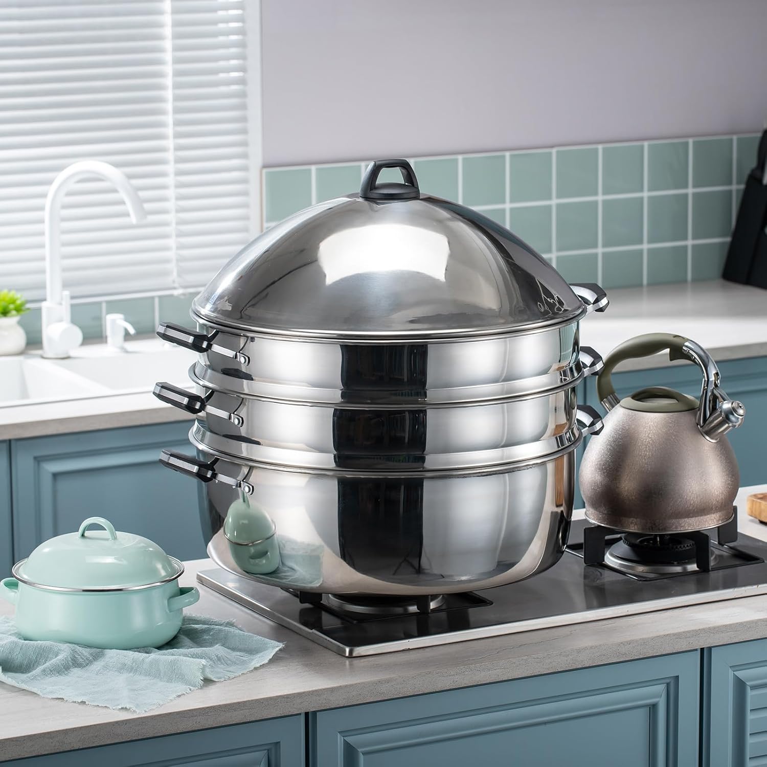 LetFeng Slotless Steam Basket for Cooking Durable Multipurpose