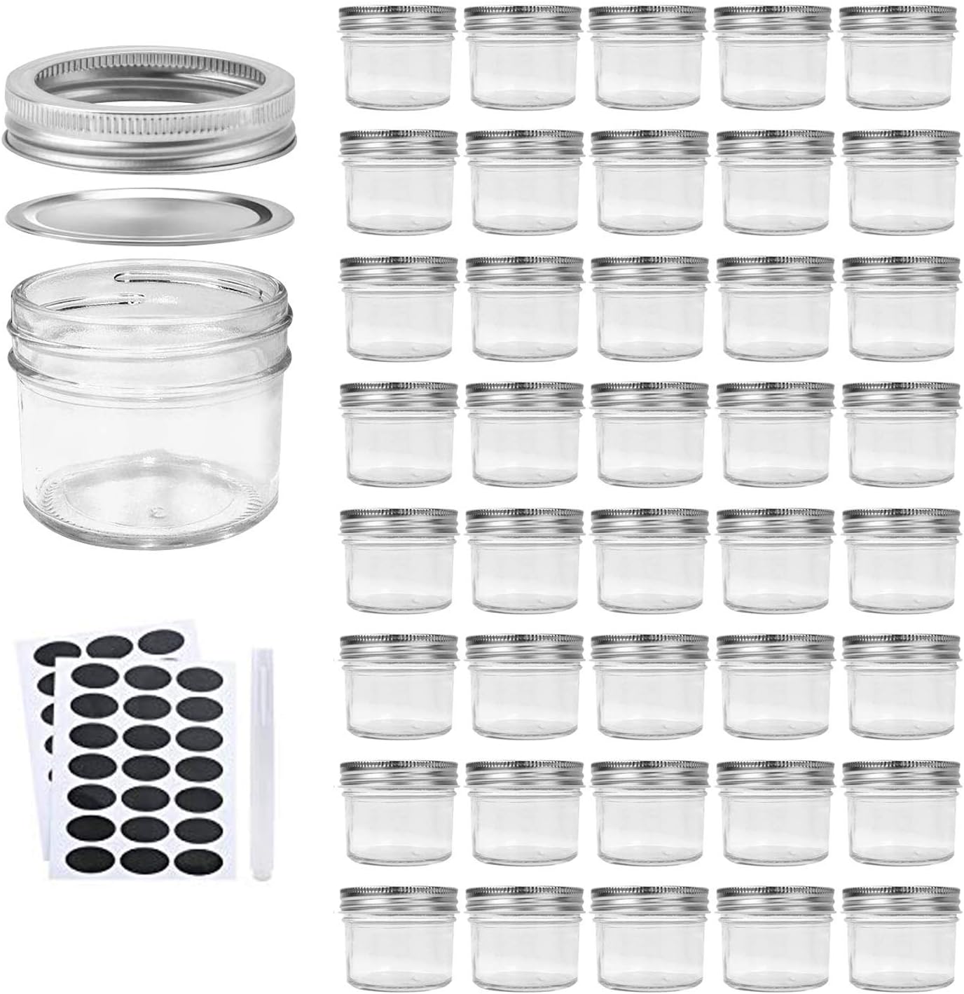 4oz Mason Jars Set Canning Jars for Honey Jam