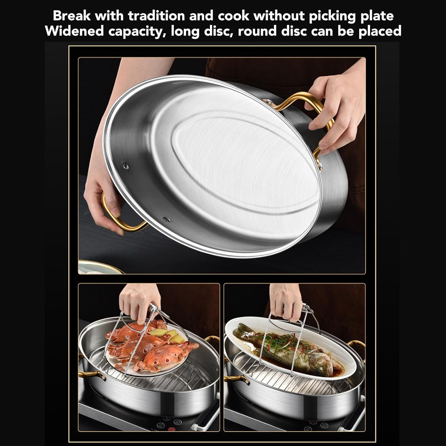 8Qt Stainless Steel Fish Steamer