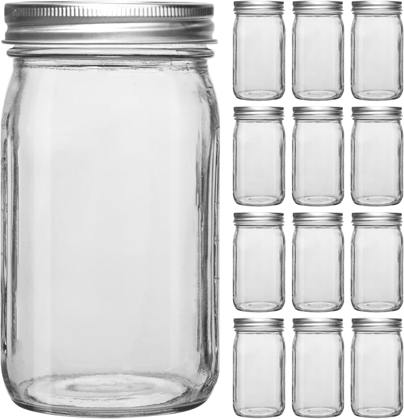 Horizontal Abilities-32oz Mason Jars 12 Pack