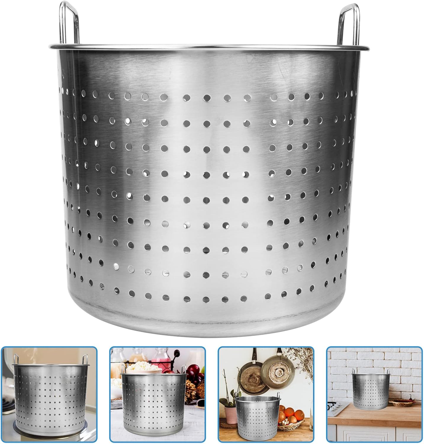 Hemoton Stainless Steel Seafood Steamer Basket for Kitchen