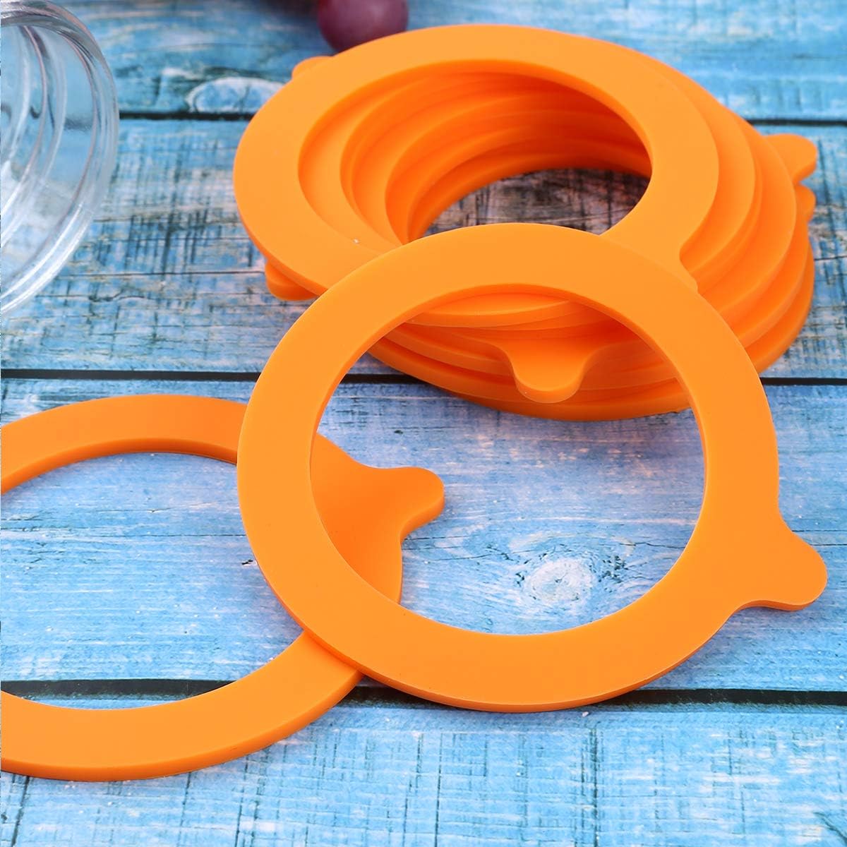 FEESHOW 10-Piece Silicone Gasket Set for Canning Jars