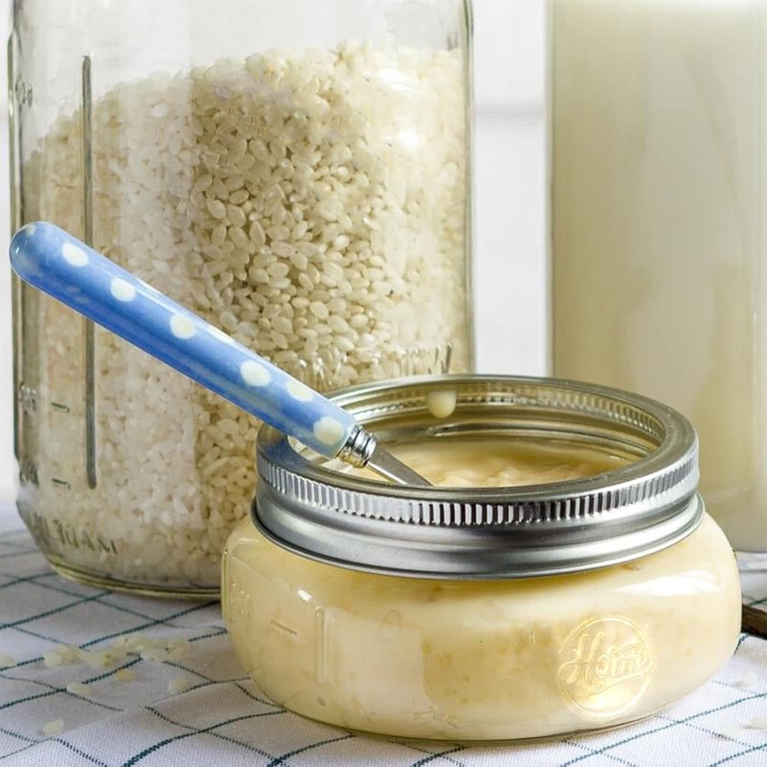 12-Piece Wide-Mouth Glass Mason Jars for Preserving Serving