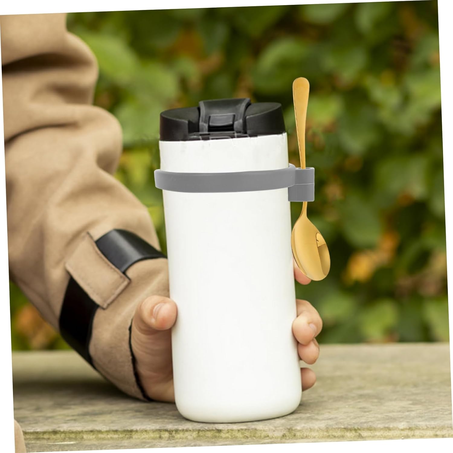 Convenient Silicone Rings for Mason Jars Spoon Holders