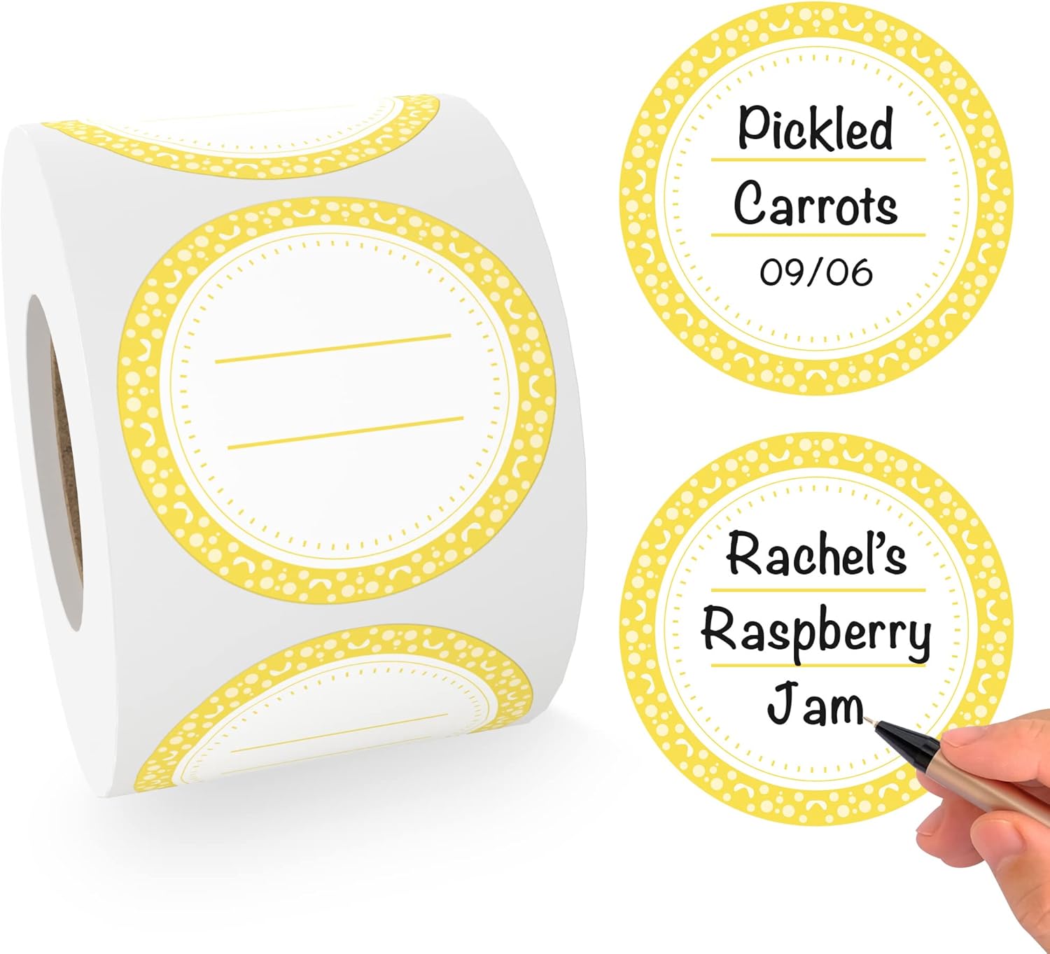 MESS Mustard 2 Dissolvable Canning Labels 200 Piece Set