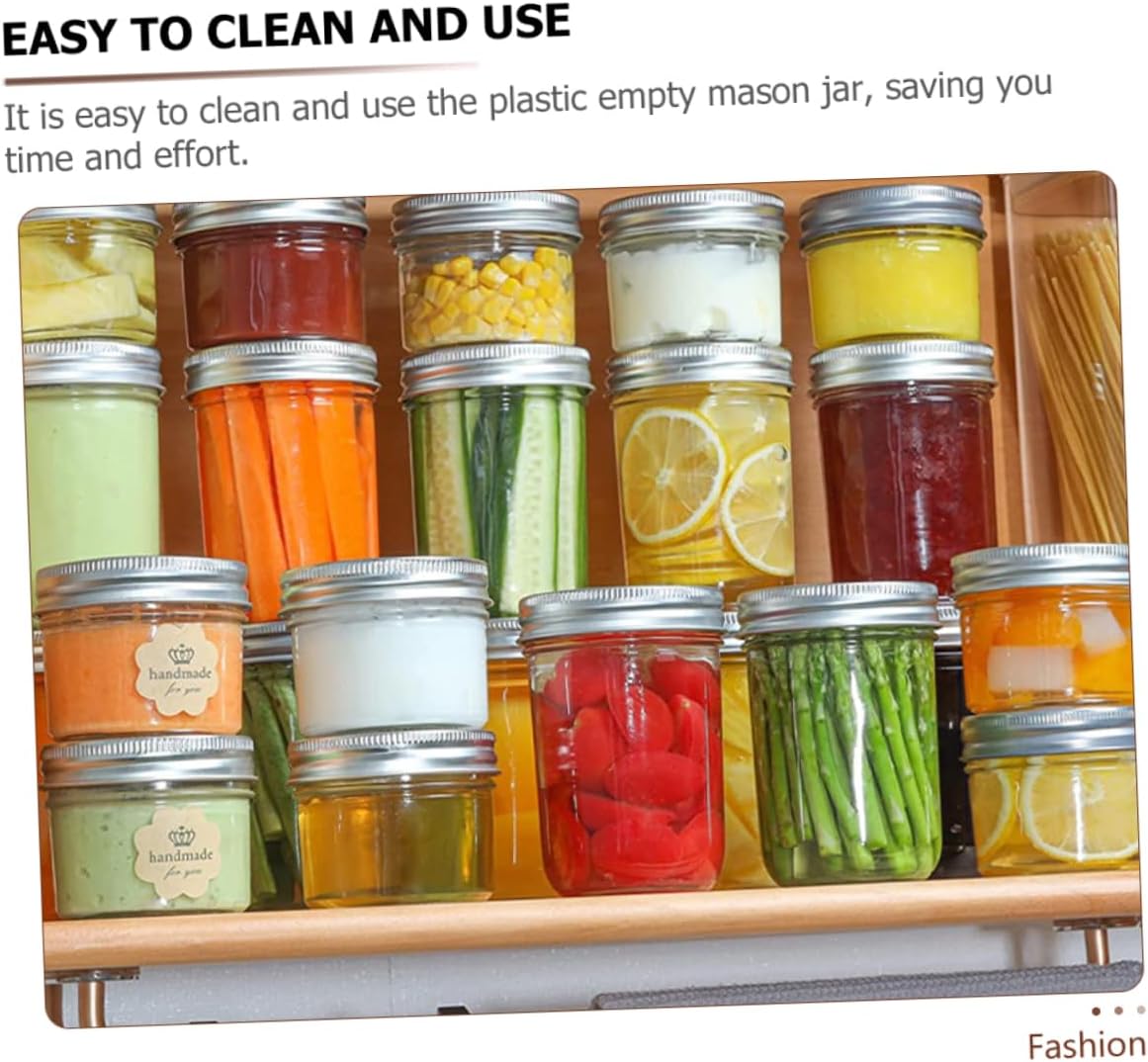 Transparent Mason Jars for Easy Storage