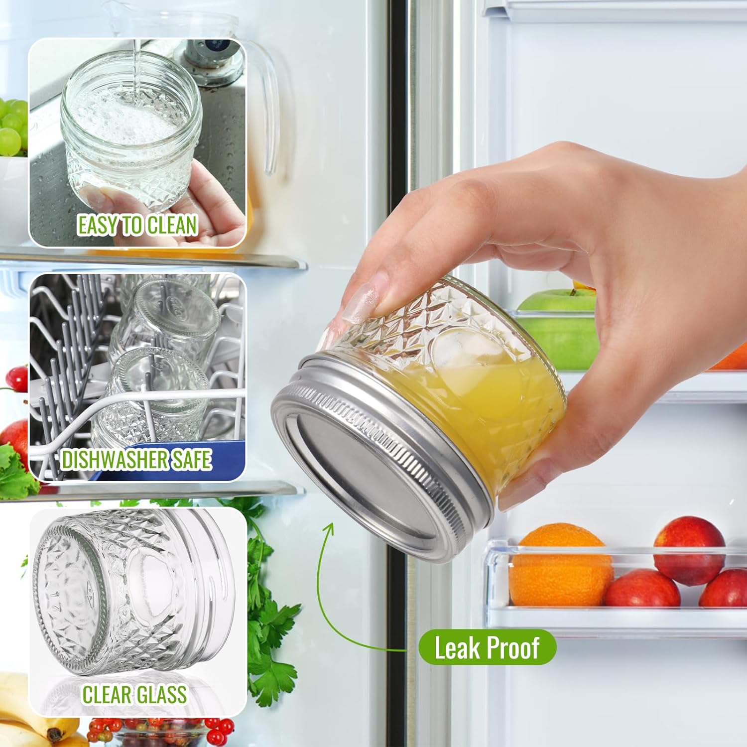 40 Pack Mason Jars Set for Canning Home Use