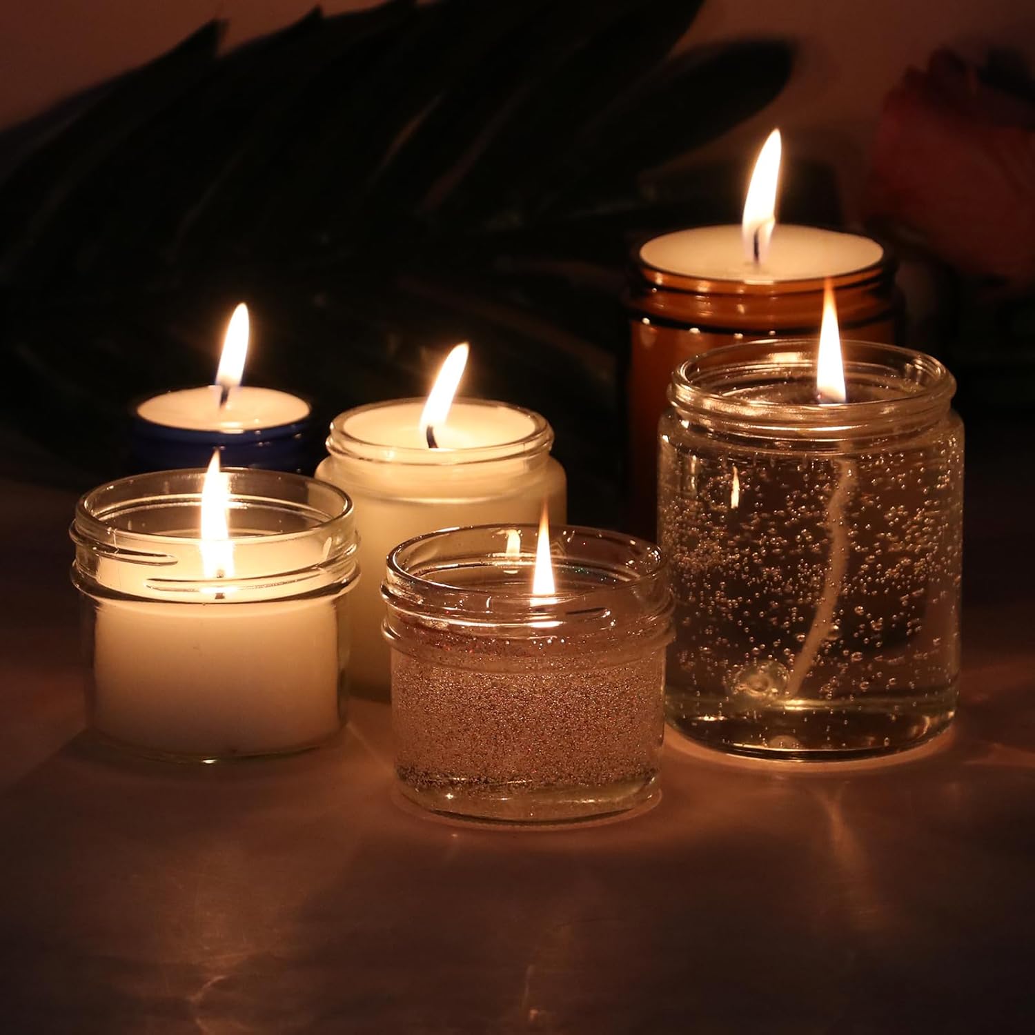 40-Piece Set of 4 oz Mason Jars with Black Lids