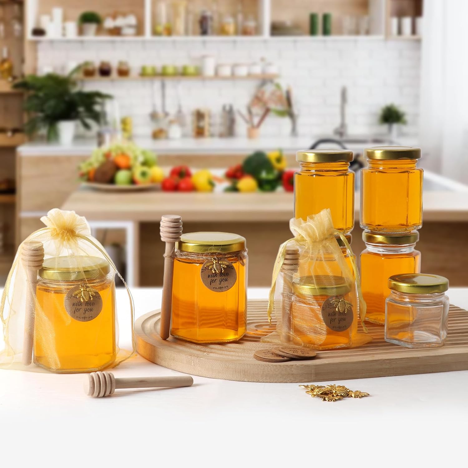 Elegant Honey Jar for Baby Showers Weddings or Home Use