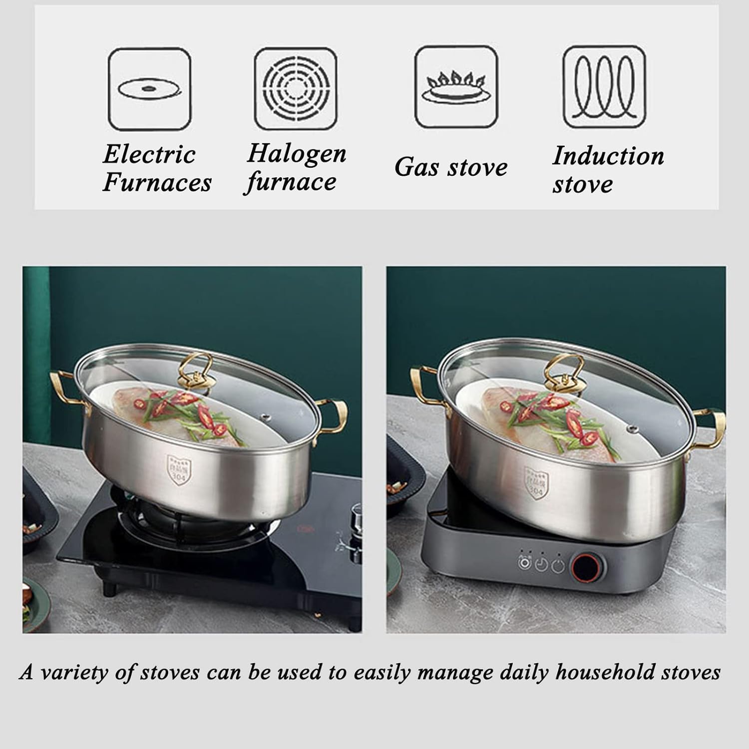 Stainless Steel Fish Steamer for Cooking P