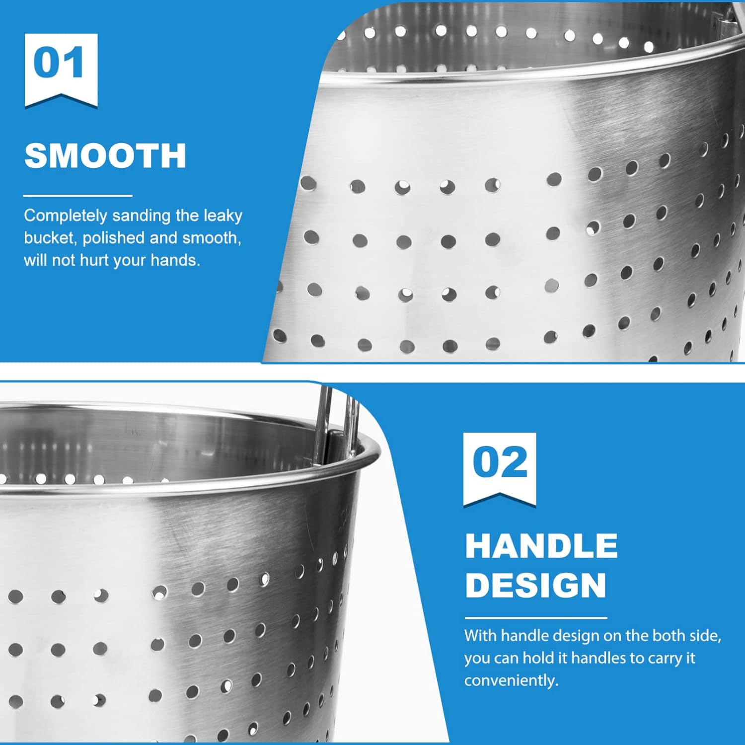 Hemoton Stainless Steel Seafood Steamer Basket for Kitchen