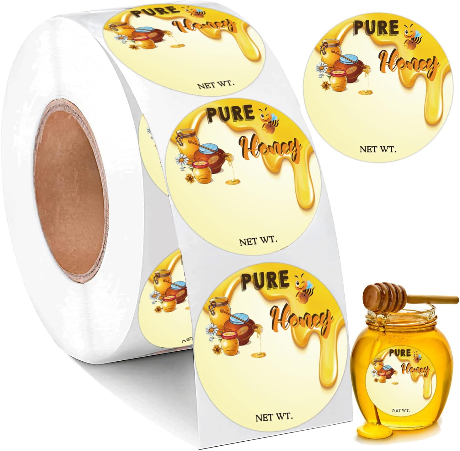 15 Inch Honey Bottle Labels 500pcs Per Roll