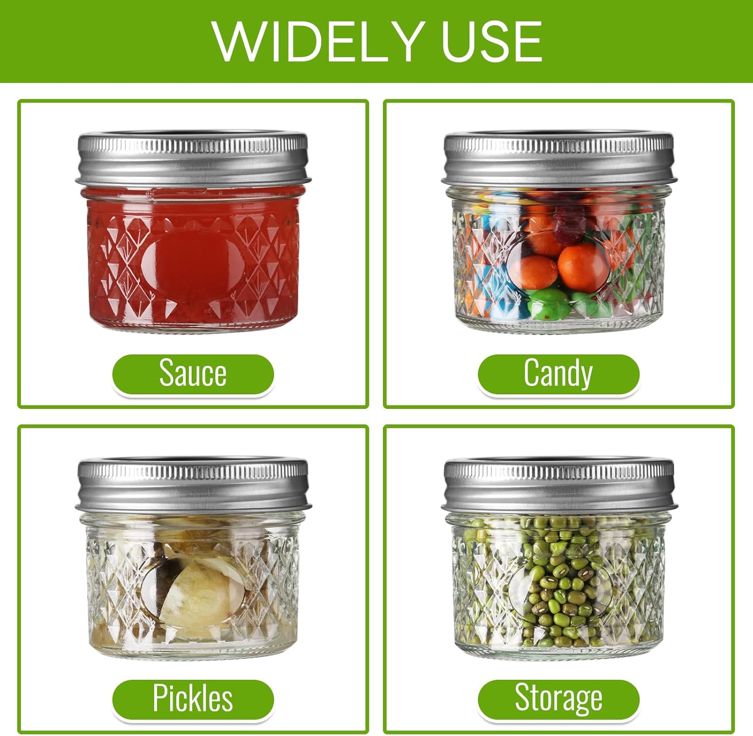 40 Pack Mason Jars Set for Canning Home Use