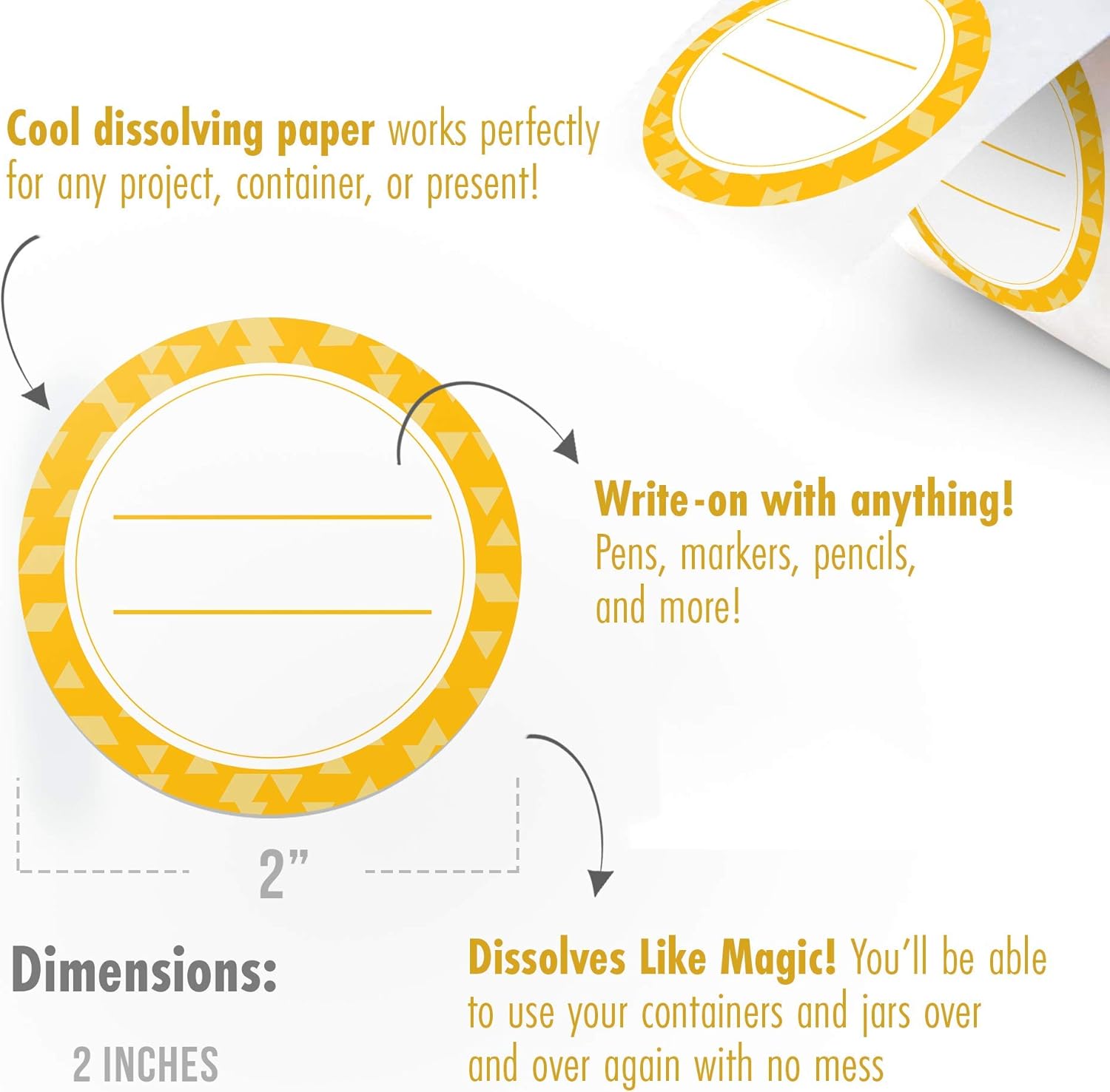 Mess Dissolvable Mason Jar Labels