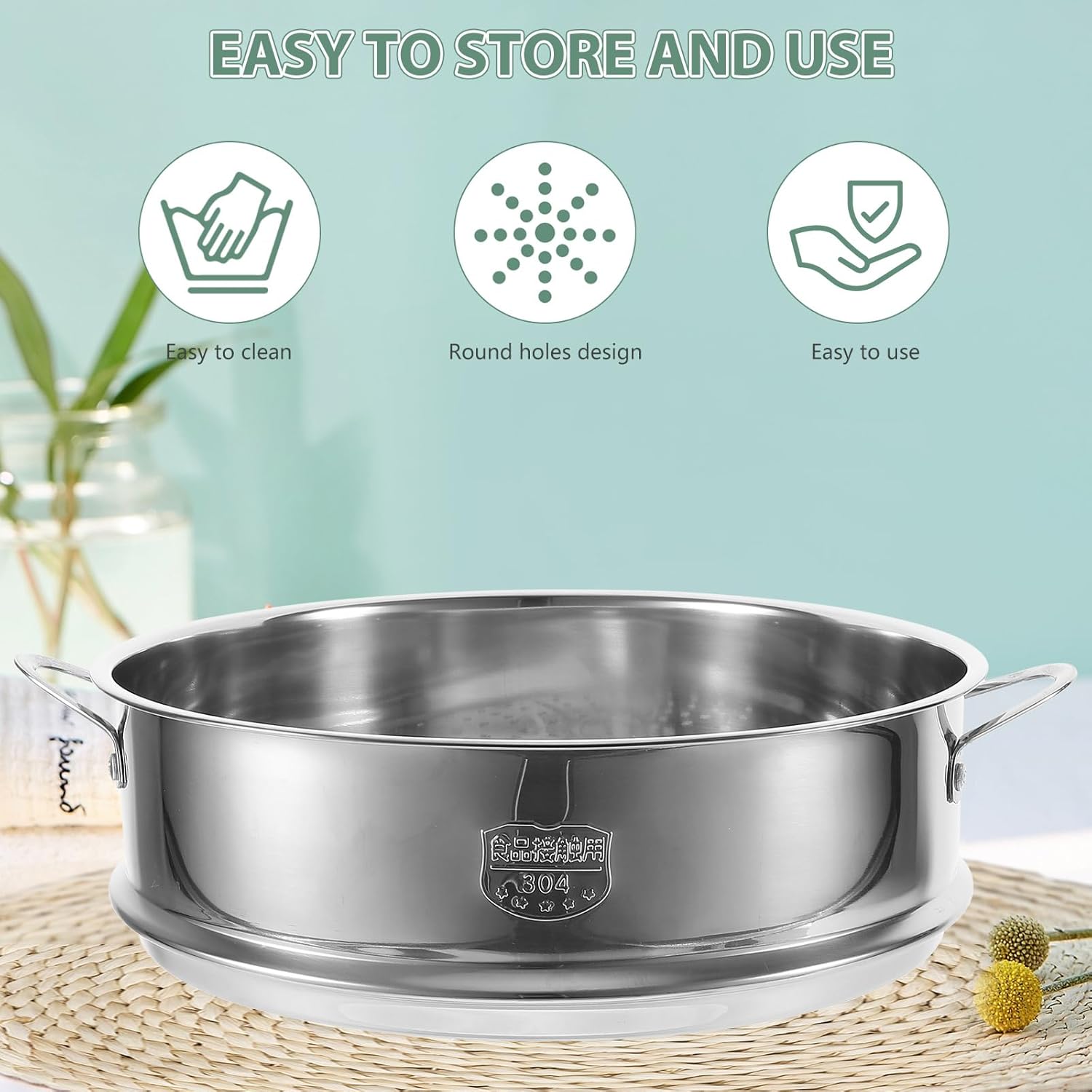 10 Inch Stainless Steel Steamer Basket for Pot