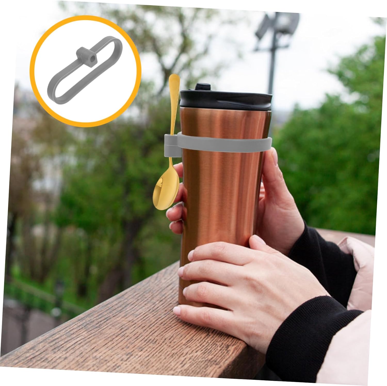 Convenient Silicone Rings for Mason Jars Spoon Holders