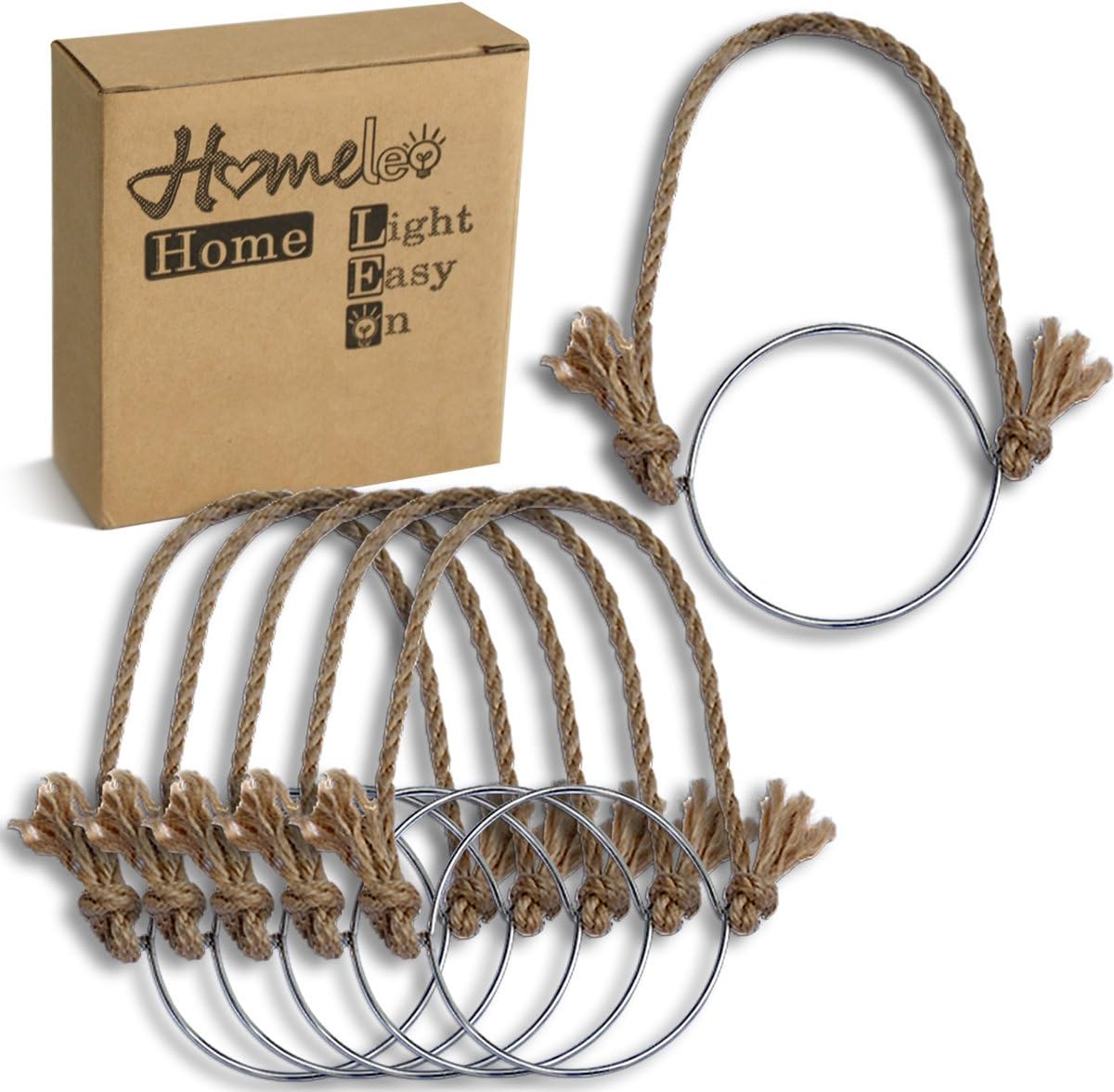 Homeleo Vivid Design 6-Pack Mason Jar Hangers