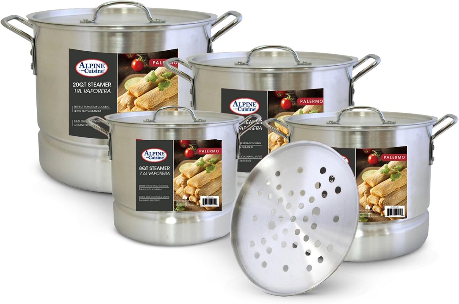 Ready to Steam Aluminum Stock Pot Set by Alpine Cuisine