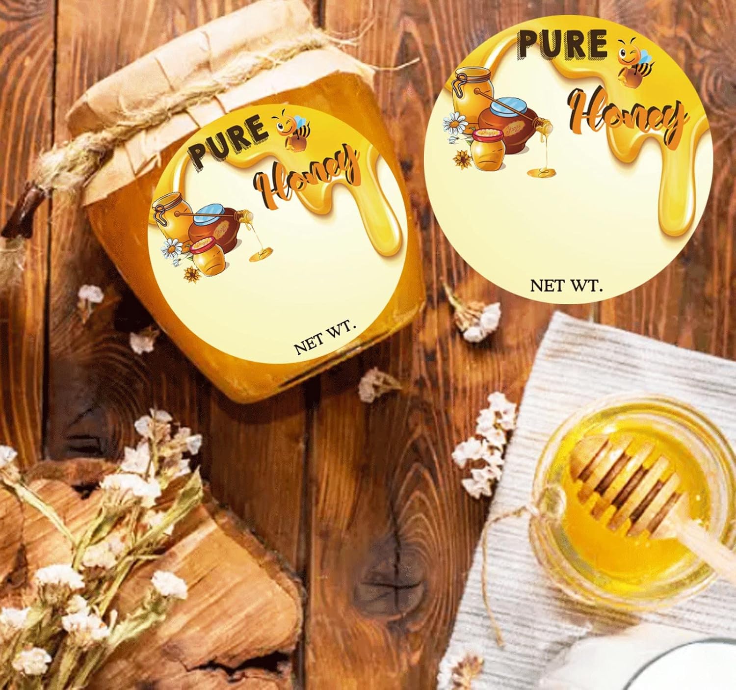 15 Inch Honey Bottle Labels 500pcs Per Roll