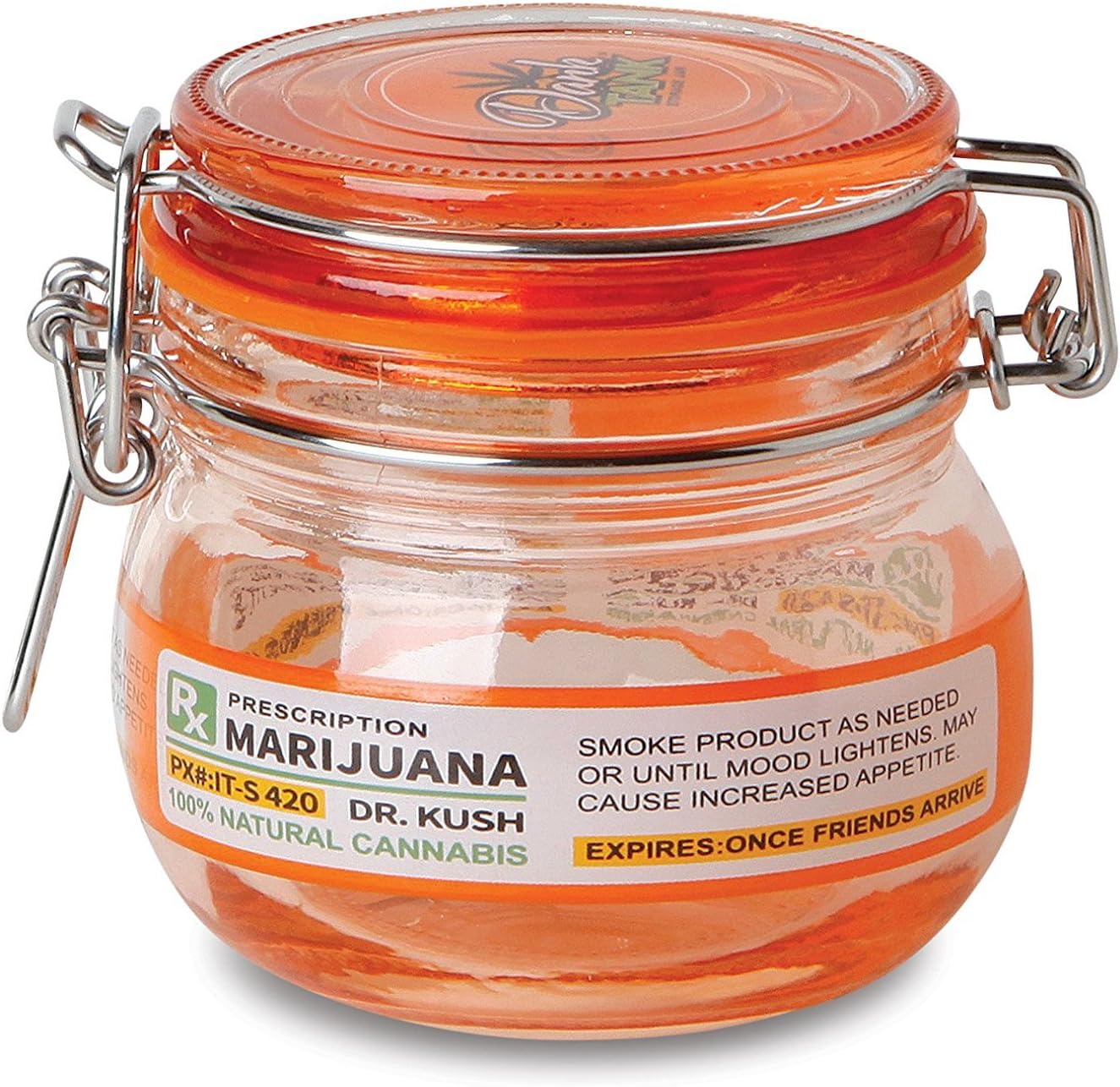 Herbs Haven Glass Stash Jar