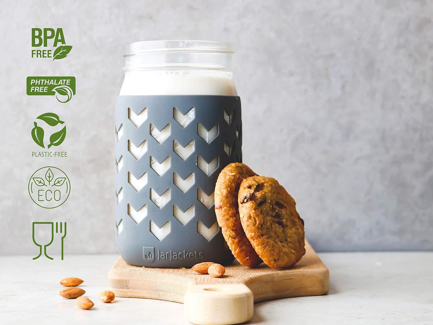 Transfer-Proof Silicone Mason Jar Sleeve