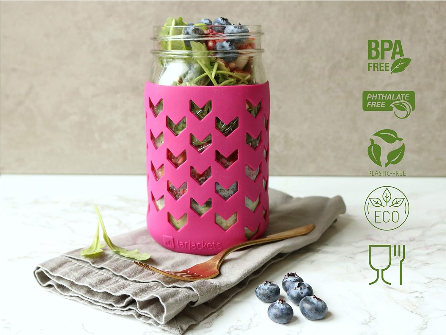 Perfect Fit Silicone Mason Jar Sleeve - 32oz