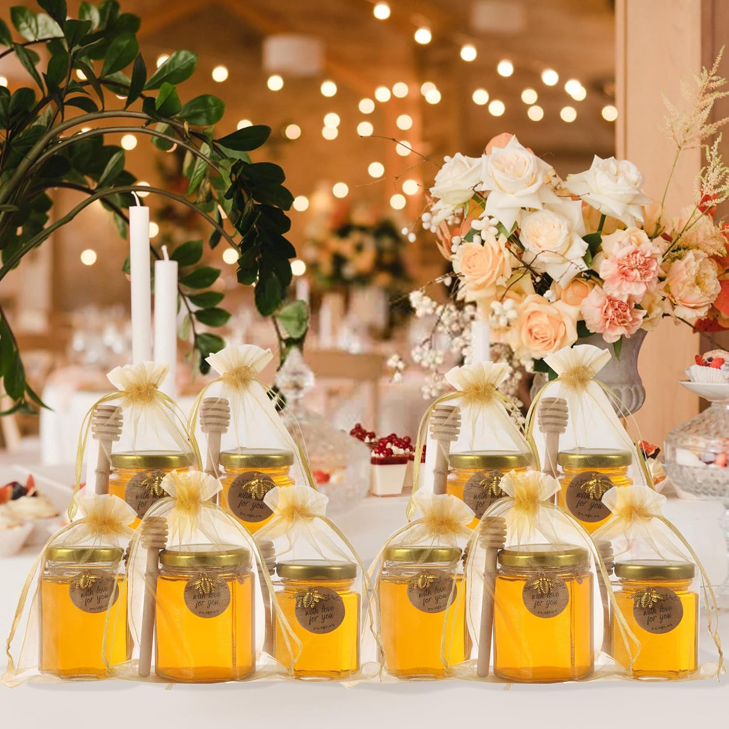 Elegant Honey Jar for Baby Showers Weddings or Home Use