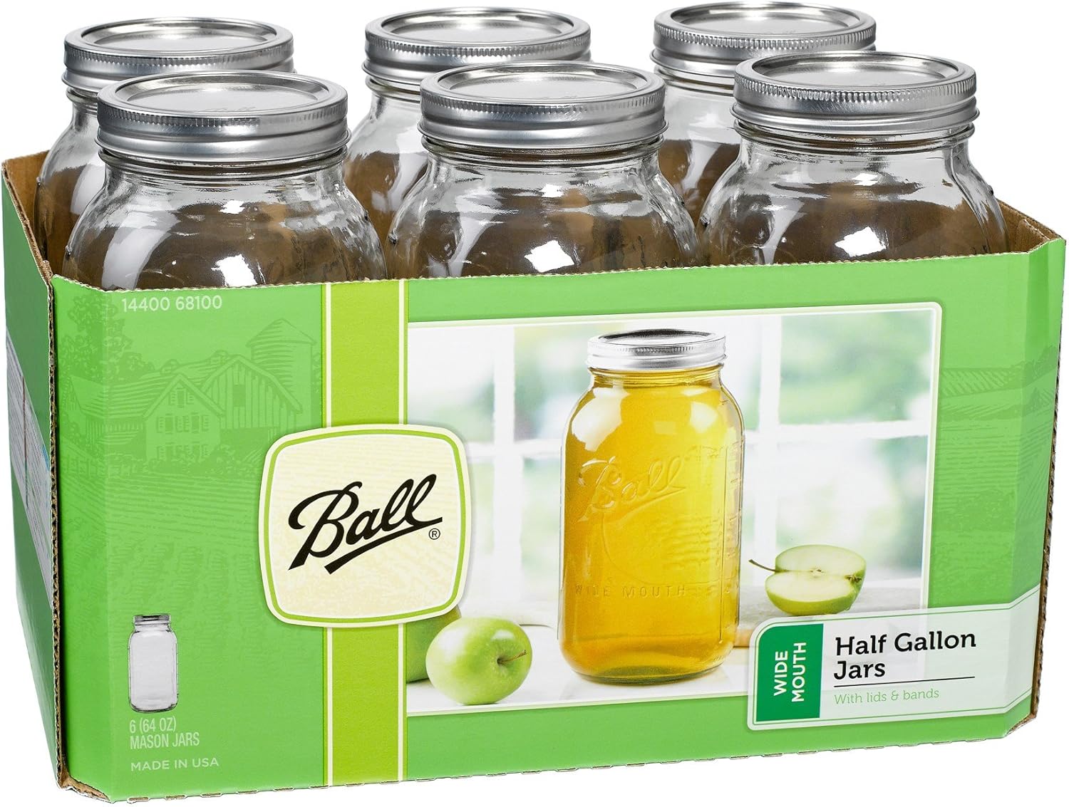 Ball Canning Jars 6 Count Clear