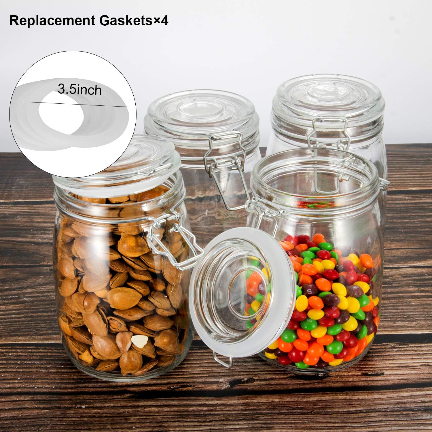 Premium 4-Pack Mason Jars Set