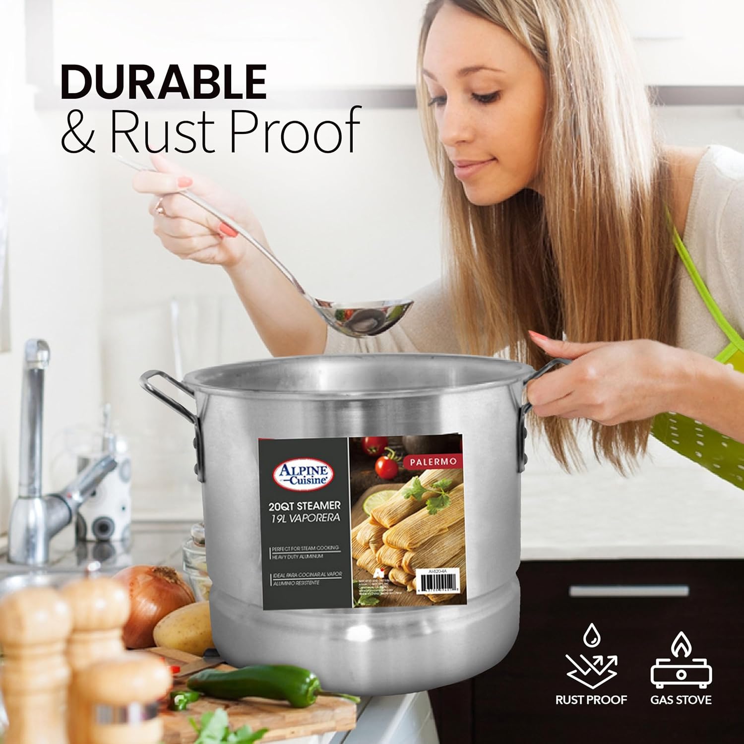 Ready to Steam Aluminum Stock Pot Set by Alpine Cuisine