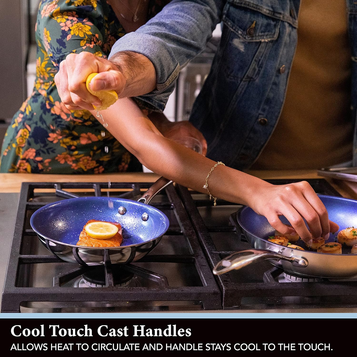 Granitestone 5-Piece Nonstick Cookware Set with Tempered Glass Lids